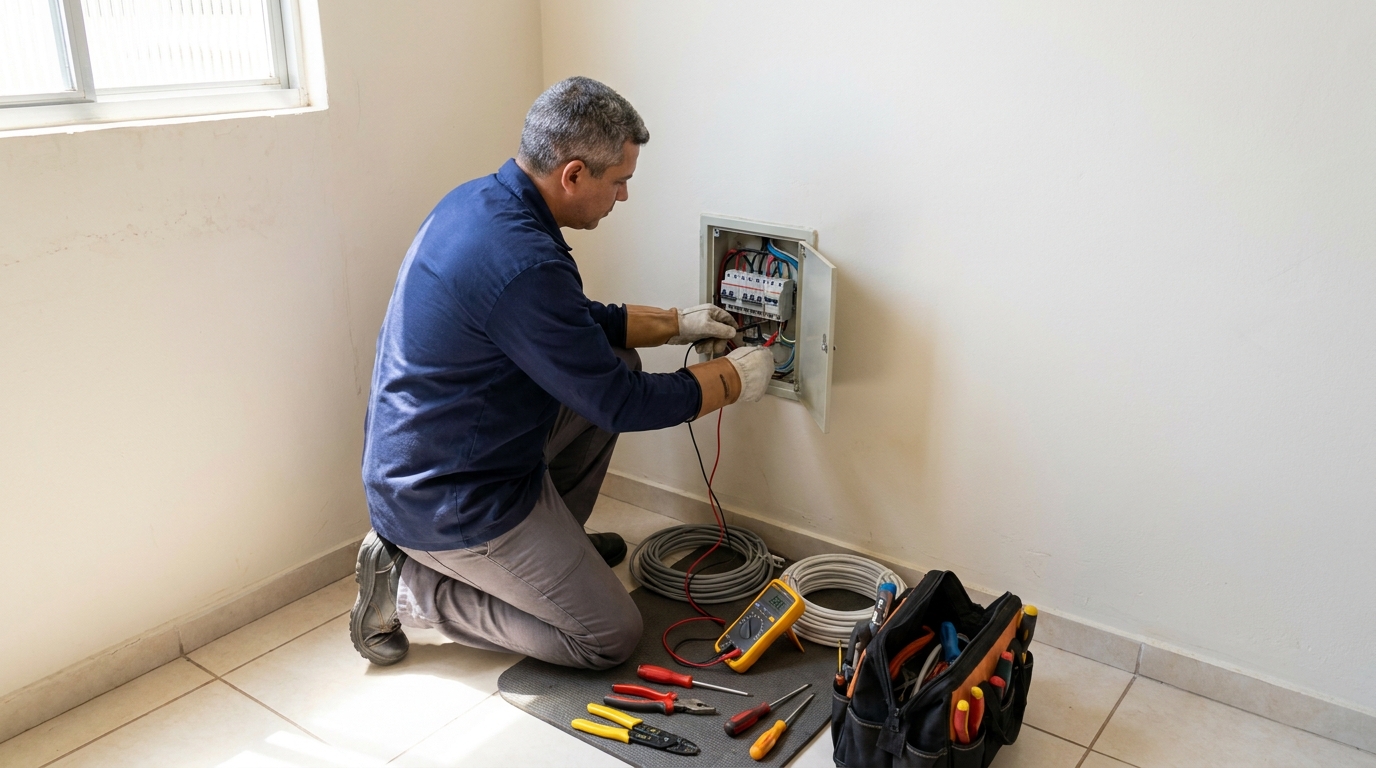 Eletricista em atendimento residencial em Fortaleza-CE